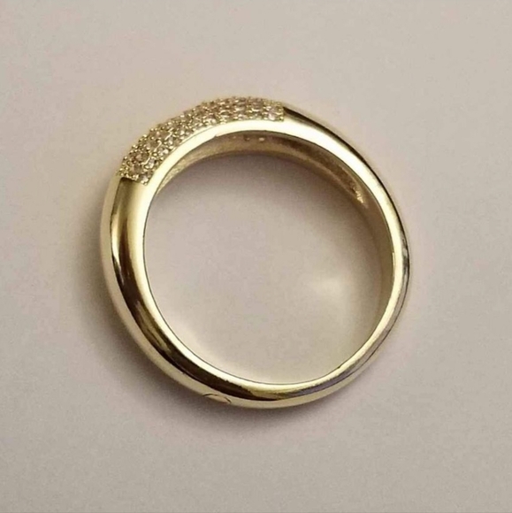 New 18K Gold Plated Diamond Band Ring for Women - Picture 9 of 9